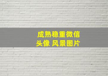 成熟稳重微信头像 风景图片